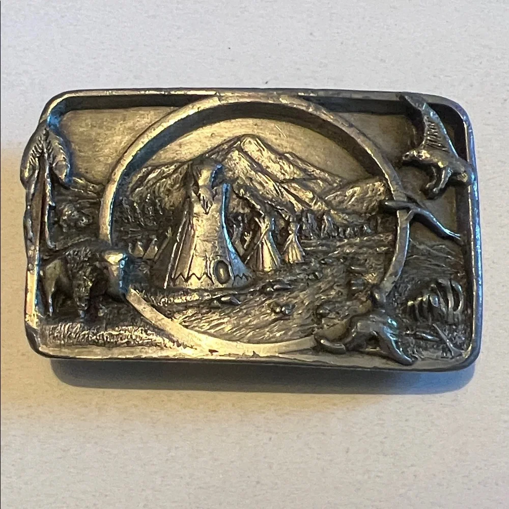 Siskiyou Silver Scenic Western Belt Buckle